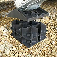 Milenco 3780 Set de Suportes para Pata de Caravana- Negro- 4